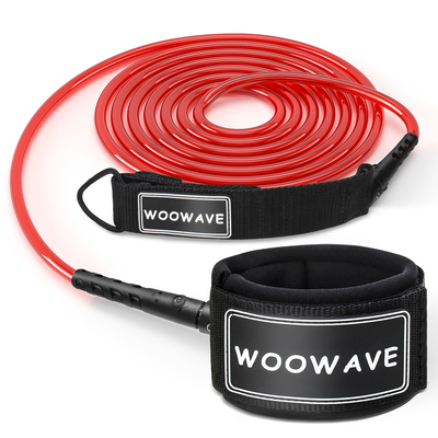 TPU Straight Surf Leash con bobina di poliuretano e cinghia per polso imbottita a uno strato