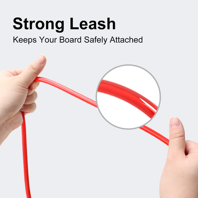 TPU Straight Surf Leash con bobina di poliuretano e cinghia per polso imbottita a uno strato