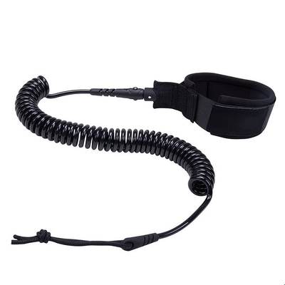 Guinzaglio da surfboard resistente Guinzaglio da surf avvolto Guinzaglio da surf per surf Leg Rope Knee Rope Nero