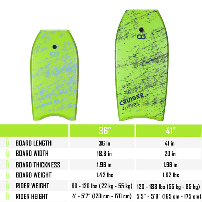 Moderno Bodyboard da 36' per adulti Bodyboard con EPS Core Woowave Moda Sport acquatici