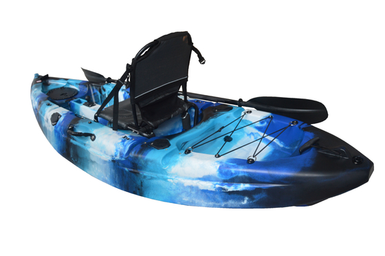 Scopri la bellezza dei laghi e dei fiumi con il nostro blu camouflage kayak da una persona di 2,7 metri
