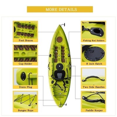 NO gonfiabile Drop Stitch Core River Pedal Kayak per 2 adulti Sedetevi e pescate comodamente