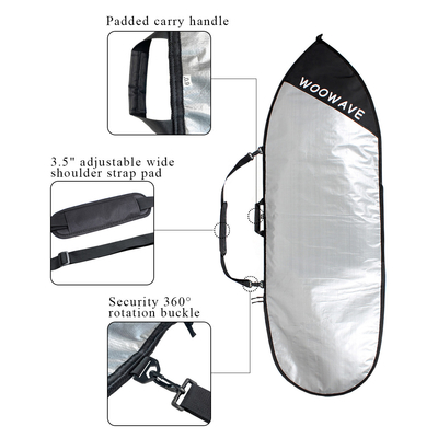 Ocean Waters Surfboard Bag Cover adatta le tavole da due metri con le pinne e le mantiene al sicuro