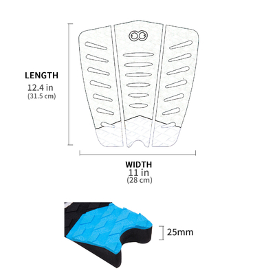 Applicabile Persone Unisex Surfboard 3PCS EVA Surf Grip Deck Pad Traction Pad Surfing