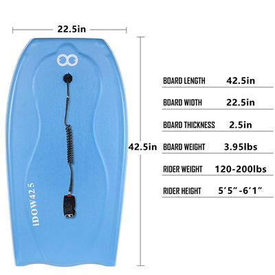 Bambini e adulti PE Core Bodyboard con alta durabilità Peso del pilota 120-200lbs