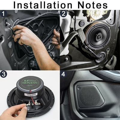 Set di 2 altoparlanti auto coassiali a gamma completa con subwoofer da 6,5 pollici e tweeter da 1500 Hz
