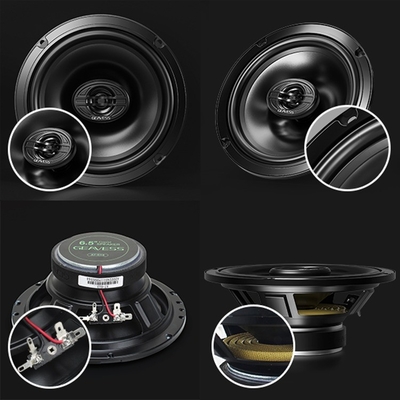 Set di 2 altoparlanti auto coassiali a gamma completa con subwoofer da 6,5 pollici e tweeter da 1500 Hz