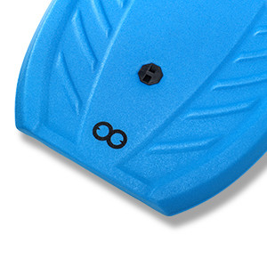 Tavolo da nuoto a guinzaglio a mano da 2,3 pollici Blu Woowave EPS Core Bodyboard per divertimento per adulti