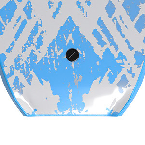 Tavolo da nuoto a guinzaglio a mano da 2,3 pollici Blu Woowave EPS Core Bodyboard per divertimento per adulti