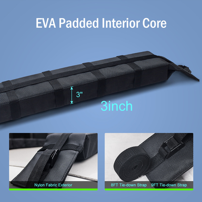 Borsa portatile inclusa Logo di etichetta tessuta Soft Kayak Roof Rack per tutte le auto