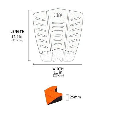 WOOWAVE Knee Board Decking Surfboard Tail Pad con adesivo domestico e schiuma EVA