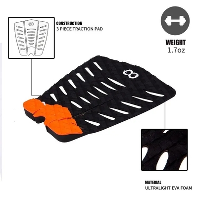 WOOWAVE Knee Board Decking Surfboard Tail Pad con adesivo domestico e schiuma EVA