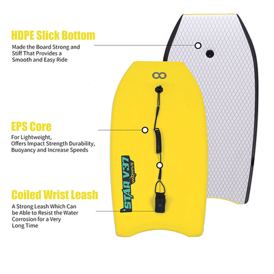 WOOWAVE 33&quot; 37&quot; 42&quot; Bodyboard PROFESSIONALE Livello di pratica EPS Design Leash Incluso