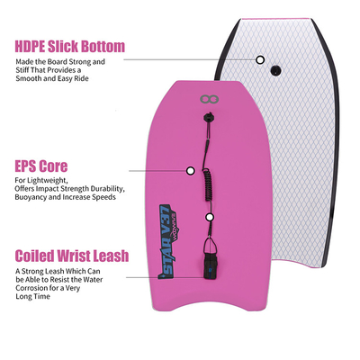 Bodyboard professionale da 37 pollici con attrezzature e accessori di surf personalizzati