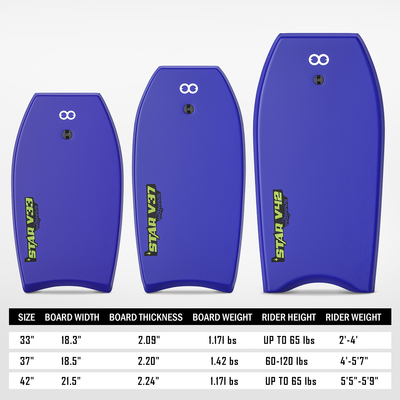 Tavola da surf da 37 pollici per bambini con guinzaglio e EPS Core Board Peso 1,42 libbre