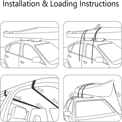 Kit universale di blocchi di schiuma morbida per kayak Canoe Carrier Roof Racks Surfboards Compatibile