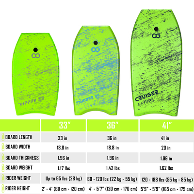 Unisex 36' Bodyboard XPE Tavolo gonfiabile con guinzaglio