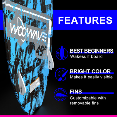 Unisex 49' fibra di carbonio fibra di vetro Stand up paddle surf surfboard con Wakesurf Fin